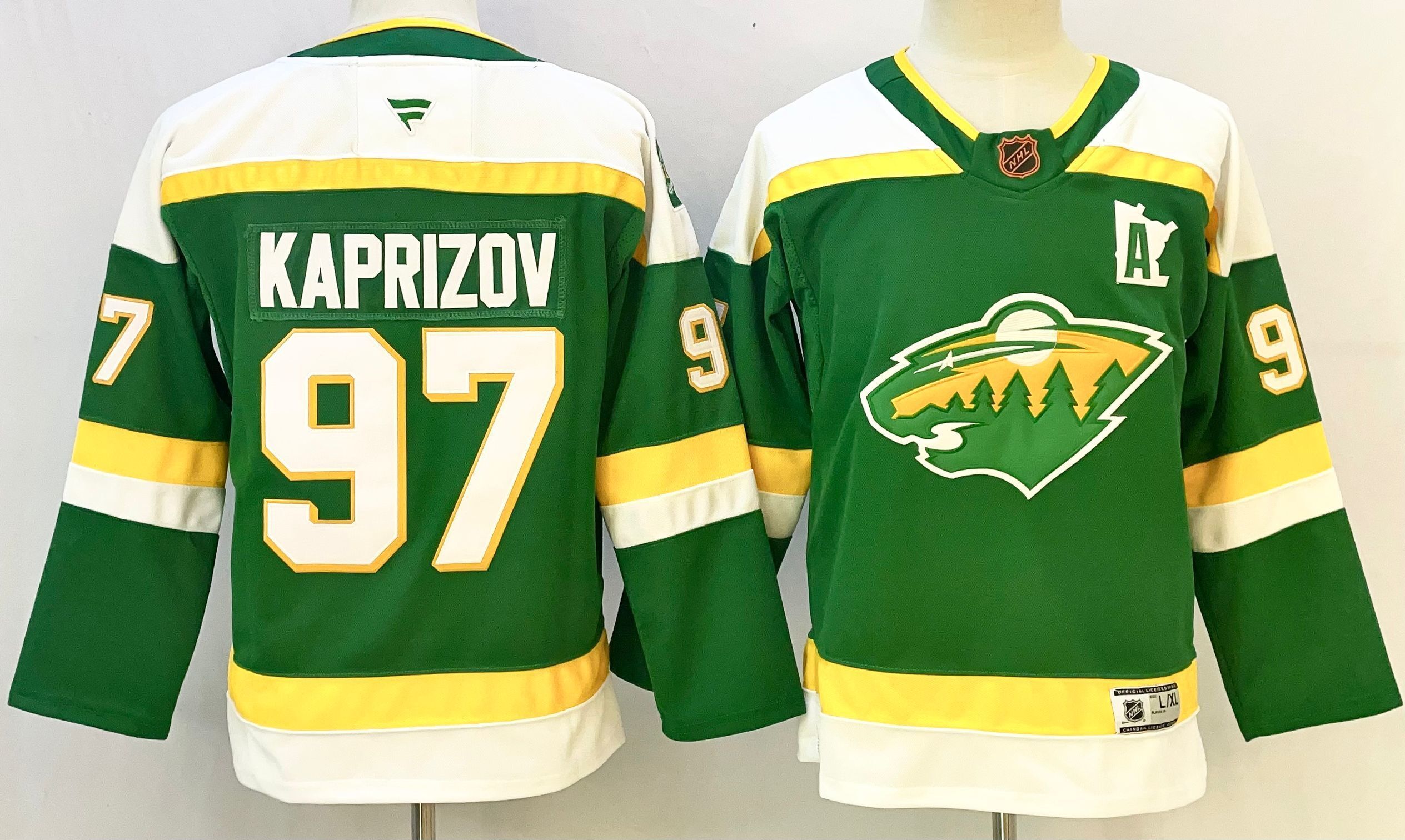Youth Minnesota Wild #97 Kaprizov Green 2026 Adidias NHL Jersey style 001->youth nhl jersey->Youth Jersey